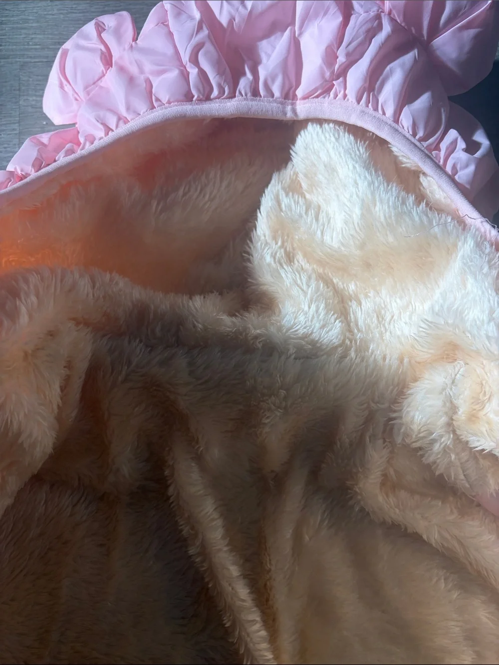 Pink Baby Bear Hooded Puffer Jacket